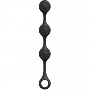 Черные утяжеленные анальные шарики Anal Essentials Weighted Silicone Anal Balls - 34,3 см.