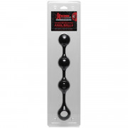 Черные утяжеленные анальные шарики Anal Essentials Weighted Silicone Anal Balls - 34,3 см.