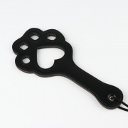 Черная кожаная шлепалка Лапка - 27 см.