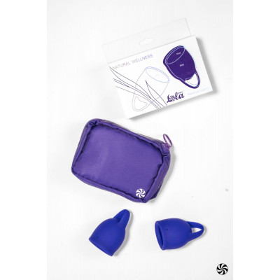 Набор из 2 синих менструальных чаш Iris Набор из 2 синих менструальных чаш Iris