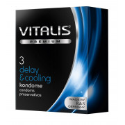 Презервативы VITALIS PREMIUM delay  cooling с охлаждающим эффектом - 3 шт.