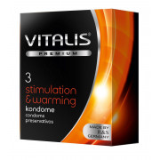 Презервативы VITALIS PREMIUM stimulation  warming с согревающим эффектом - 3 шт.