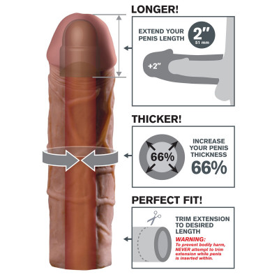 Коричневая насадка Mega 2 Extension - 20,3 см. Коричневая насадка Mega 2 Extension - 20,3 см.