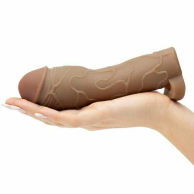 Коричневая насадка с кольцом Perfect 2 Extension with Ball Strap - 19 см. Коричневая насадка с кольцом Perfect 2 Extension with Ball Strap - 19 см.