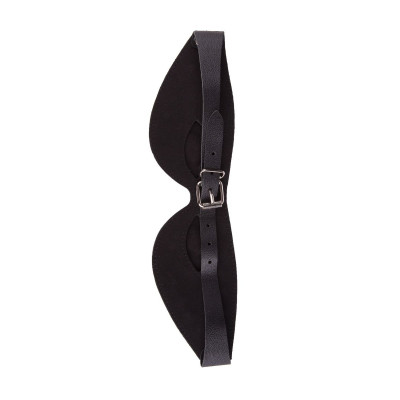 Чёрная кожаная маска с велюровой подкладкой Чёрная кожаная маска с велюровой подкладкой