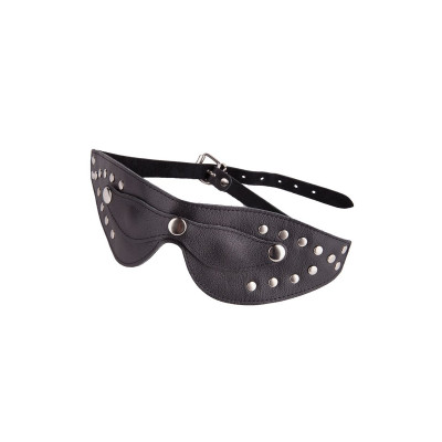 Чёрная кожаная маска с велюровой подкладкой Чёрная кожаная маска с велюровой подкладкой