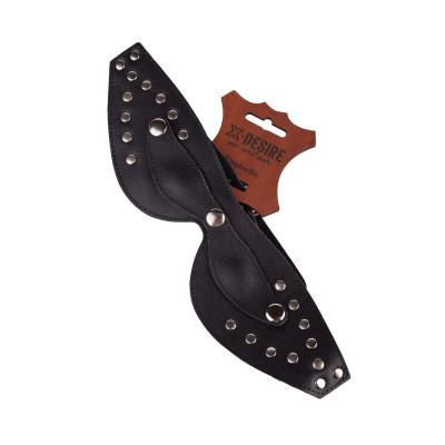 Чёрная кожаная маска с велюровой подкладкой Чёрная кожаная маска с велюровой подкладкой