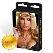 Золотистая цепочка с большой подвеской-сердцем