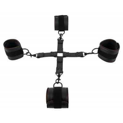 Черный набор крестовой фиксации Bondage Set Черный набор крестовой фиксации Bondage Set