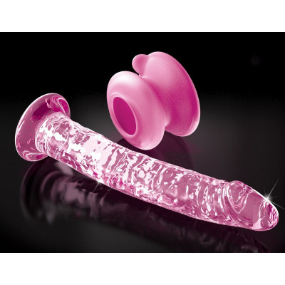 Розовый стеклянный фаллоимитатор Icicles №86 с силиконовой присоской - 17 см. Розовый стеклянный фаллоимитатор Icicles №86 с силиконовой присоской - 17 см.