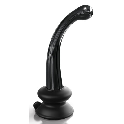 Черный стеклянный фаллоимитатор Icicles №87 с силиконовой присоской - 15,5 см. Черный стеклянный фаллоимитатор Icicles №87 с силиконовой присоской - 15,5 см.