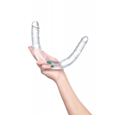 Прозрачный двухсторонний фаллоимитатор Double Dildo - 40 см. Прозрачный двухсторонний фаллоимитатор Double Dildo - 40 см.