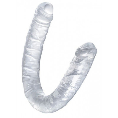 Прозрачный двухсторонний фаллоимитатор Double Dildo - 40 см. Прозрачный двухсторонний фаллоимитатор Double Dildo - 40 см.