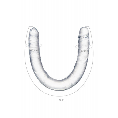 Прозрачный двухсторонний фаллоимитатор Double Dildo - 40 см. Прозрачный двухсторонний фаллоимитатор Double Dildo - 40 см.