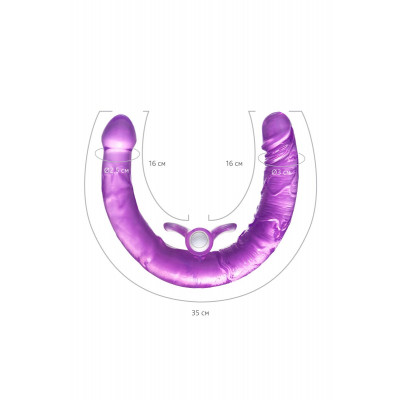 Фиолетовый двухсторонний фаллоимитатор с вибропулей - 35 см. Фиолетовый двухсторонний фаллоимитатор с вибропулей - 35 см.