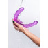 Фиолетовый двухсторонний фаллоимитатор с вибропулей - 35 см. Фиолетовый двухсторонний фаллоимитатор с вибропулей - 35 см.