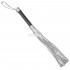 Серебристая плетка Struggle My Flogger с черной ручкой - 45 см. Серебристая плетка Struggle My Flogger с черной ручкой - 45 см.