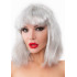 Серебристый парик-каре с челкой Серебристый парик-каре с челкой
