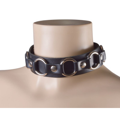 Черный кожаный ошейник Властелин колец Черный кожаный ошейник Властелин колец