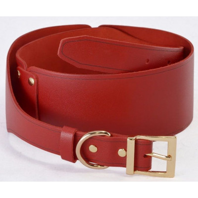 Ремень из натуральной кожи красного цвета - размер S Ремень из натуральной кожи красного цвета - размер S