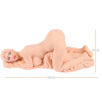 Телесный вибромастурбатор Valentina Auto с двумя любовными отверстиями Телесный вибромастурбатор Valentina Auto с двумя любовными отверстиями