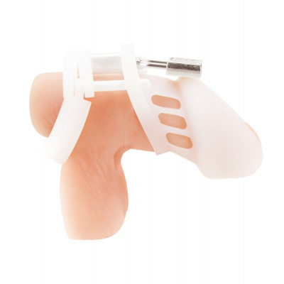 Белая клетка целомудрия Silicone Chastity Cage Белая клетка целомудрия Silicone Chastity Cage
