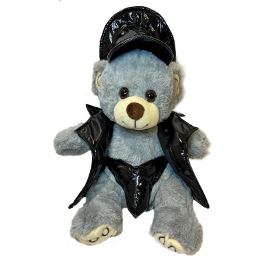 Оригинальный плюшевый мишка в костюмчике из кожи Оригинальный плюшевый мишка в костюмчике из кожи