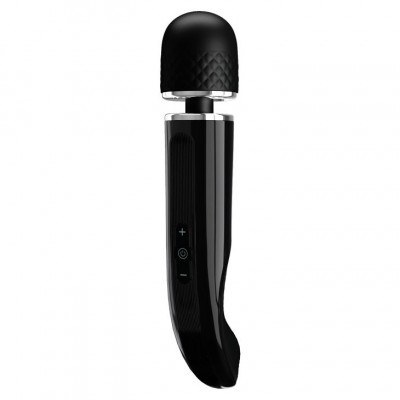Черный вибратор-жезл Charming Massager Plus - 29 см. Черный вибратор-жезл Charming Massager Plus - 29 см.