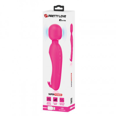 Розовый жезловый вибромассажер Curtis - 23,1 см. Розовый жезловый вибромассажер Curtis - 23,1 см.