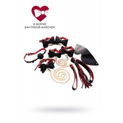 Черно-красный бондажный набор Bow-tie Черно-красный бондажный набор Bow-tie