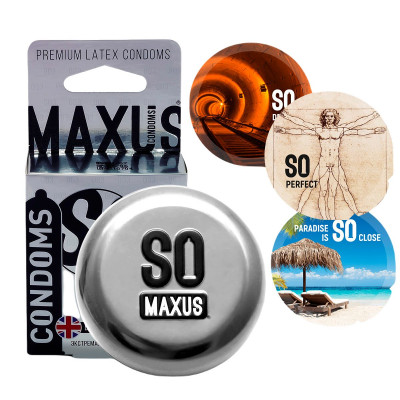 Экстремально тонкие презервативы в железном кейсе MAXUS Extreme Thin - 3 шт. Экстремально тонкие презервативы в железном кейсе MAXUS Extreme Thin - 3 шт.