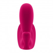 Розовый анально-вагинальный вибромассажер Top Secret+
