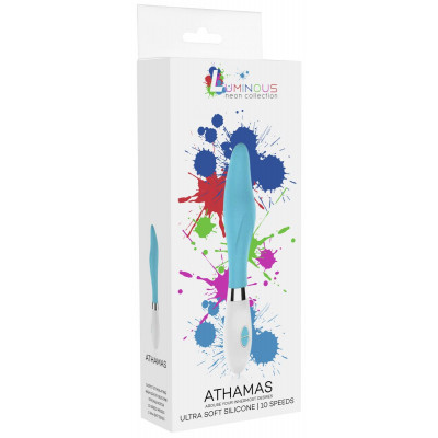Бирюзовый фигурный вибратор Athamas - 22,7 см. Бирюзовый фигурный вибратор Athamas - 22,7 см.