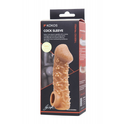 Телесная закрытая насадка с пучками шишечек Cock Sleeve 009 Size L - 17,6 см. Телесная закрытая насадка с пучками шишечек Cock Sleeve 009 Size L - 17,6 см.