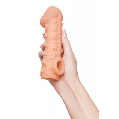 Телесная закрытая насадка с пучками шишечек Cock Sleeve 009 Size L - 17,6 см. Телесная закрытая насадка с пучками шишечек Cock Sleeve 009 Size L - 17,6 см.