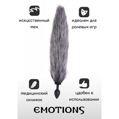 Черная анальная пробка с хвостом Emotions Shaggy Черная анальная пробка с хвостом Emotions Shaggy