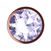 Пробка цвета розового золота с прозрачным кристаллом Diamond Moonstone Shine L - 8,3 см.