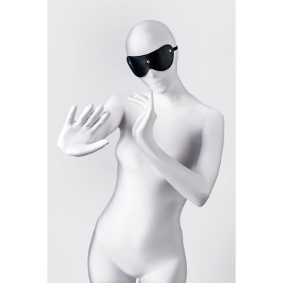 Черная кожаная маска Anonymo с мягким подкладом Черная кожаная маска Anonymo с мягким подкладом