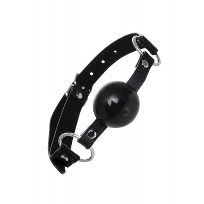 Черный кляп-шар на кожаных ремешках Anonymo Черный кляп-шар на кожаных ремешках Anonymo