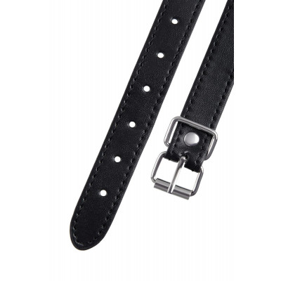 Черный кляп-шар на кожаных ремешках Anonymo Черный кляп-шар на кожаных ремешках Anonymo