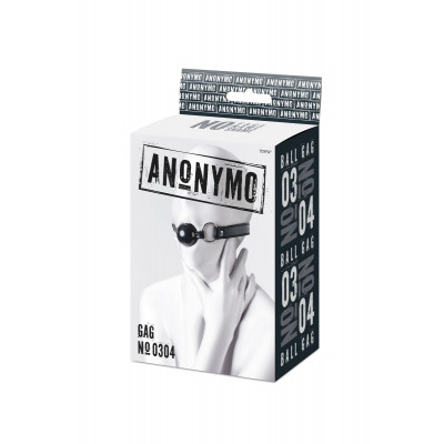 Черный кляп-шар на кожаных ремешках Anonymo Черный кляп-шар на кожаных ремешках Anonymo