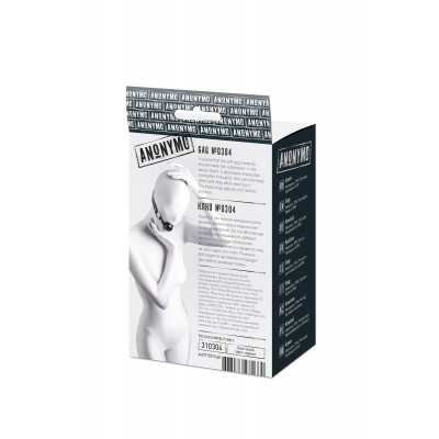 Черный кляп-шар на кожаных ремешках Anonymo Черный кляп-шар на кожаных ремешках Anonymo