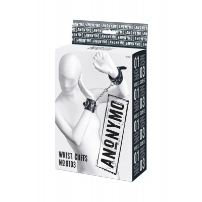 Черные наручники Anonymo на сцепке Черные наручники Anonymo на сцепке