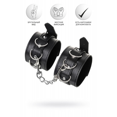 Черные оковы Anonymo из искусственной кожи Черные оковы Anonymo из искусственной кожи