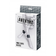 Черные оковы Anonymo из искусственной кожи