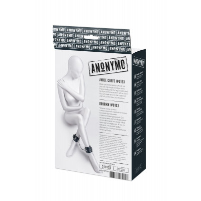 Черные оковы Anonymo из искусственной кожи Черные оковы Anonymo из искусственной кожи