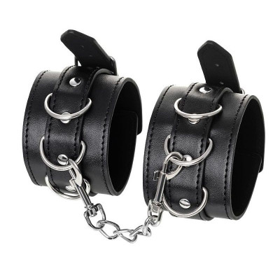 Черные оковы Anonymo из искусственной кожи Черные оковы Anonymo из искусственной кожи