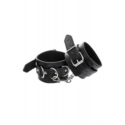 Черные оковы Anonymo из искусственной кожи Черные оковы Anonymo из искусственной кожи