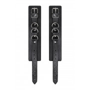 Черные оковы Anonymo из искусственной кожи