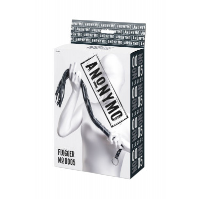 Черный флоггер Anonymo - 64 см. Черный флоггер Anonymo - 64 см.